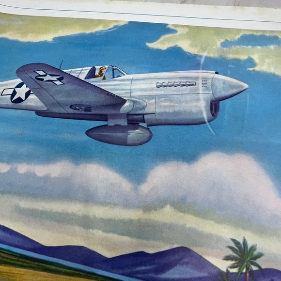 None Other - Allison Powered P-10 Warhawk Vintage Print 10.5x13 FL6-4